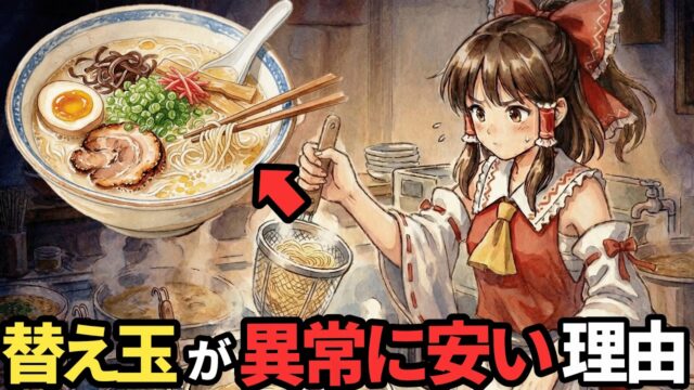 なぜラーメンのスープは原価250円なのに替え玉は60円なのか？
