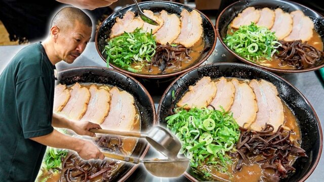 1日100キロの豚骨！18歳から日本一だけを目指してきた店主の豚骨、水、醤油のみで作る濃度30の超濃密豚骨ラーメン